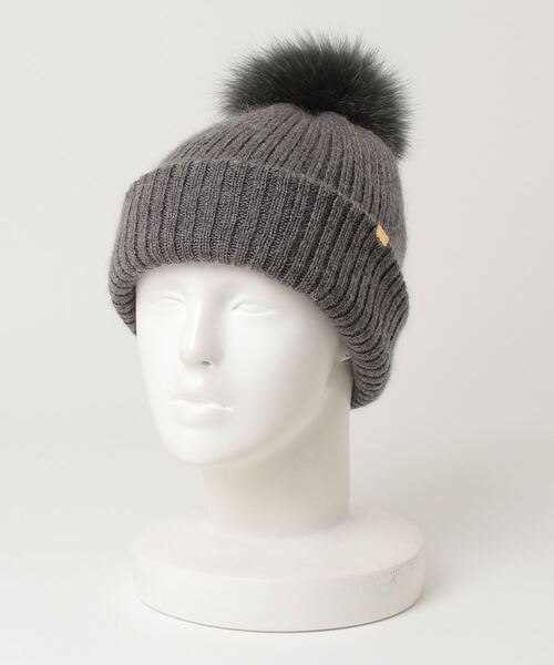 CA4LA ニット帽　ラット　カシラ　美品 CA4LA（カシラ） ニットキャップ ONESIZE グレー レディース