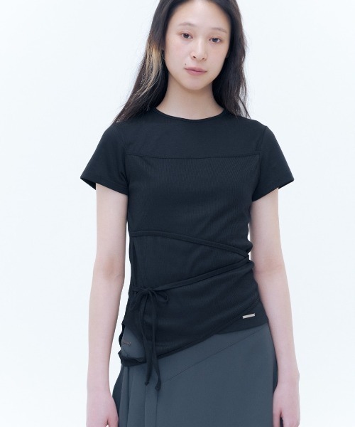 ★Miseki SEOUL★ String layered knit top【送料込/関税込】 Miseki SEOUL tシャツ String layered knit top レディース
