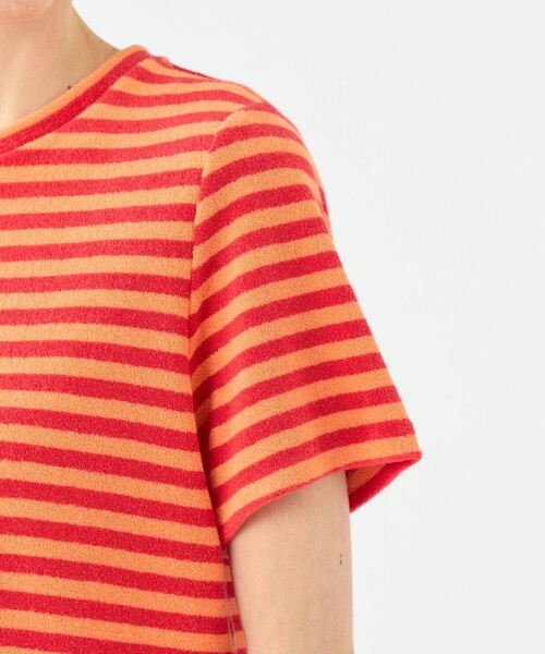 TOMORROWLAND collection tシャツ パイルボーダー ハーフスリーブプル