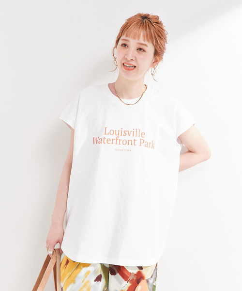 tシャツ フレンチスリーブロゴＴシャツ レディース フレンチスリーブロゴTシャツ カットソー レディース おすすめ
