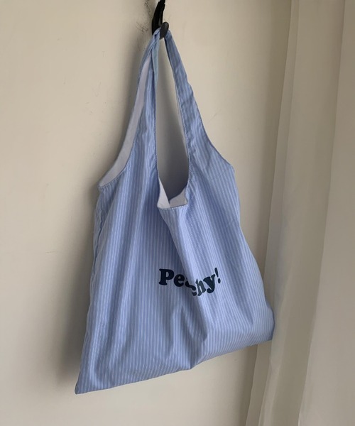 IRADOWL（アイラドール） トートバッグ ストライプ柄英字ロゴトート