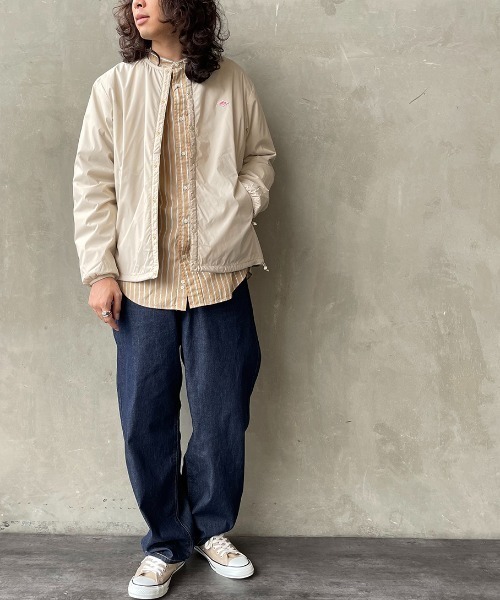 【DANTON】ダントン　ノーカラージャケット　ベージュ　M クリーニング済 Danton 「DANTON」 ノーカラージャケット M ベージュ レディース