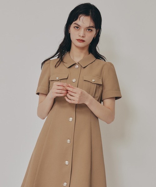 レディアゼル エンブレムボタンシャツワンピース REDYAZEL｜エンブレムボタンシャツワンピース | Rakuten Fashion