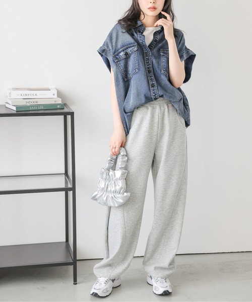 ブラウス シャツ ソフトデニムフレンチシャツ レディース DOUX ARCHIVES ブラウス シャツ ソフトデニムフレンチシャツ