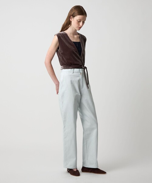 ◎Steven Alan 新品ベルベット カシュクールベスト STEVEN ALAN ベスト ジレ 「Steven Alan」ベロア カシュクール