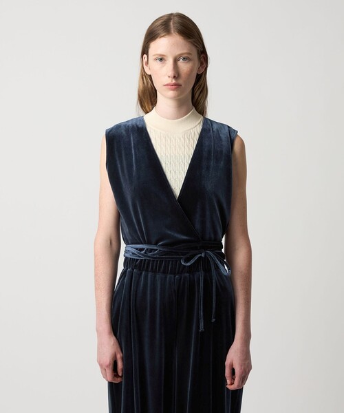 ◎Steven Alan 新品ベルベット カシュクールベスト STEVEN ALAN ベスト ジレ 「Steven Alan」ベロア カシュクール