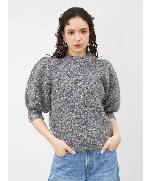 Mila Owen(ミラオーウェン) 半袖ニット 1 グレー レディース Mila Owen(ミラオーウェン) 半袖ニット 1 グレー レディース