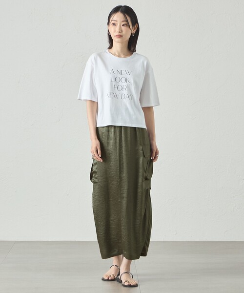 tシャツ 「A NEW LOOK FOR NEW DAY」ラメプリントTシャツ レディースの画像