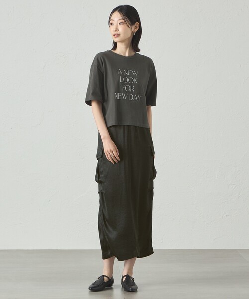 tシャツ 「A NEW LOOK FOR NEW DAY」ラメプリントTシャツ レディースの画像
