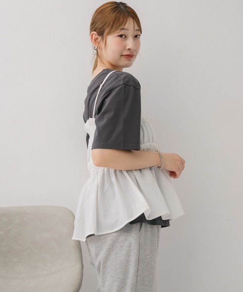 RETROGIRL（レトロガール） ブラウス シャツ 2WAYキャミフリルビスチェ