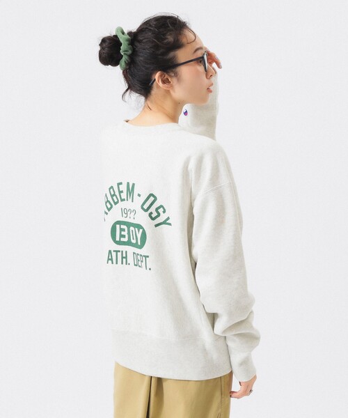 トレーナー スウェット 「別注」Champion / バックプリント リバースウィーブ(R) クルー スウェット レディース