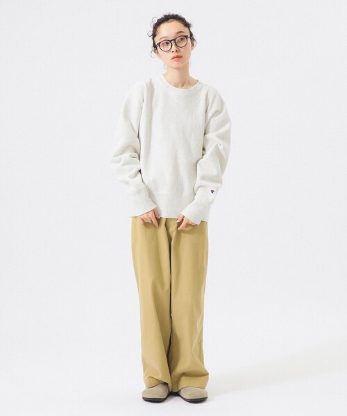 トレーナー スウェット 「別注」Champion / バックプリント リバースウィーブ(R) クルー スウェット レディース Champion トレーナー スウェット 「別注」Champion / バック