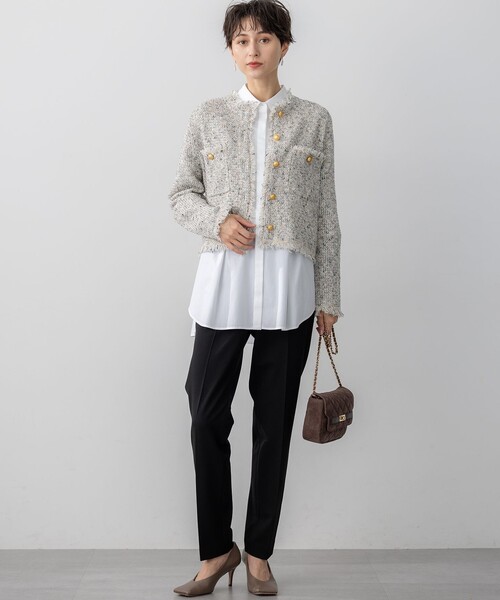 23区（ニジュウサンク） ジャケット ノーカラージャケット ツイード