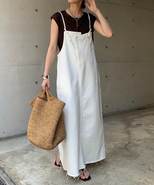 「DouDou」 キャミソールワンピース - グレー レディース_画像3