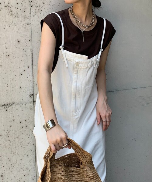 「DouDou」 キャミソールワンピース - グレー レディース_画像8