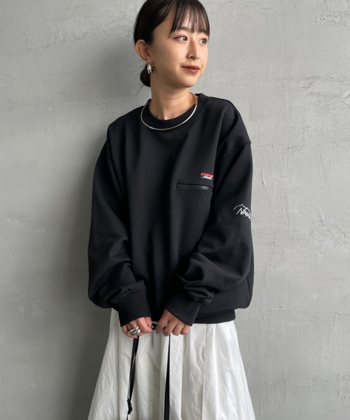 NANGA（ナンガ） トレーナー スウェット 別注 ワンポイントロゴ刺繍
