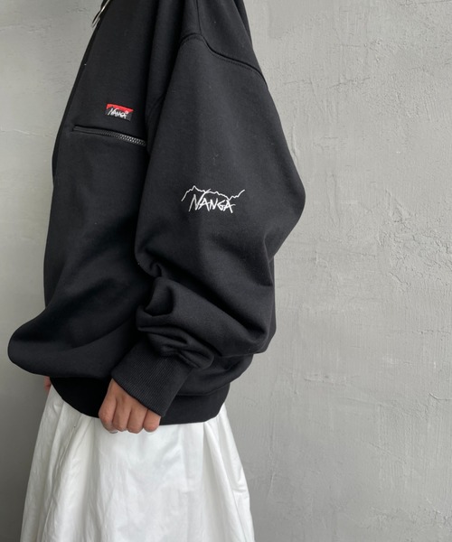 NANGA（ナンガ） トレーナー スウェット 別注 ワンポイントロゴ刺繍