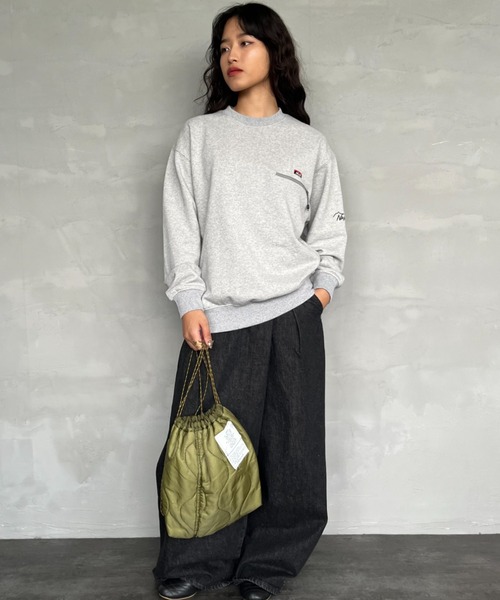 NANGA（ナンガ） トレーナー スウェット 別注 ワンポイントロゴ刺繍