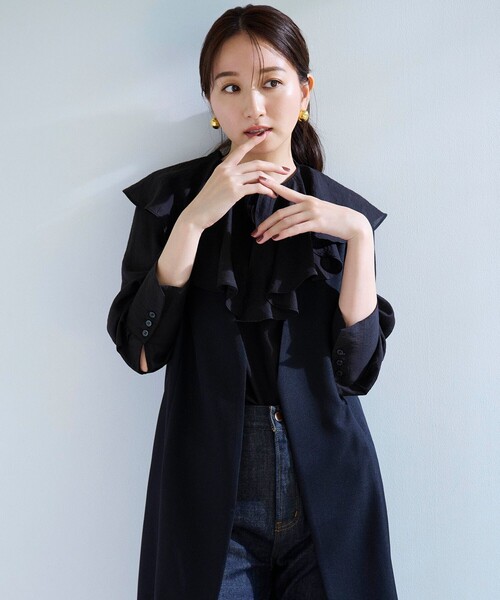 「UNFILO」 長袖ブラウス SMALL ベージュ レディース_画像7