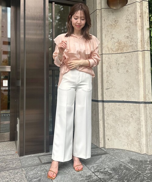 「UNFILO」 長袖ブラウス SMALL ベージュ レディース_画像8