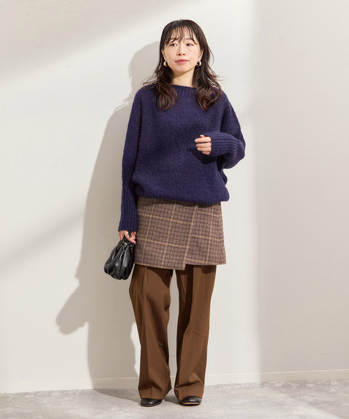 ジャーナルスタンダード レサージュ（journal standard L’essage）/シェットランドウールチェックラップスカート journal standard L'essage（ジャーナルスタンダード レサージュ