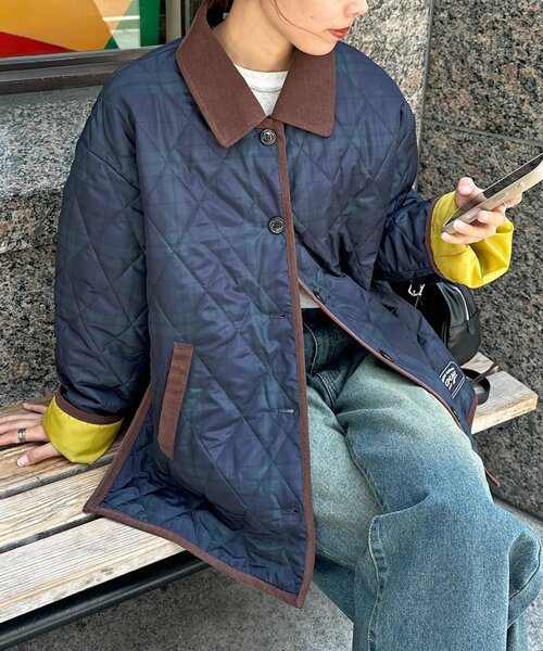 田*上様 C.P COMPANY キルティング ジャケット 襟コーデュロイ CPCM（シーピーシーエム） ブルゾン アウター 襟コーデュロイ