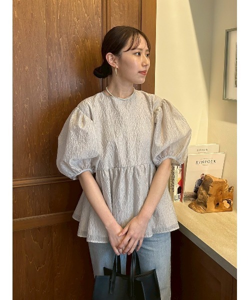 「Mila Owen」 半袖ブラウス 0 ブラック レディース_画像2