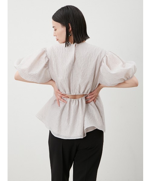 「Mila Owen」 半袖ブラウス 0 ブラック レディース_画像6