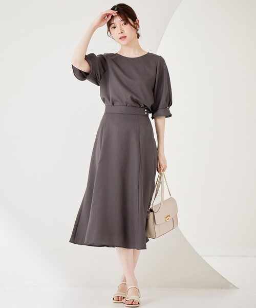 「ANY SIS」 半袖ブラウス 2 グレー レディース_画像9