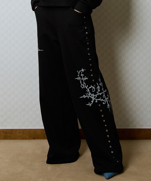 LUVISTRUE ワイドパンツ スウェットパンツ ジャージ GT PRINTED