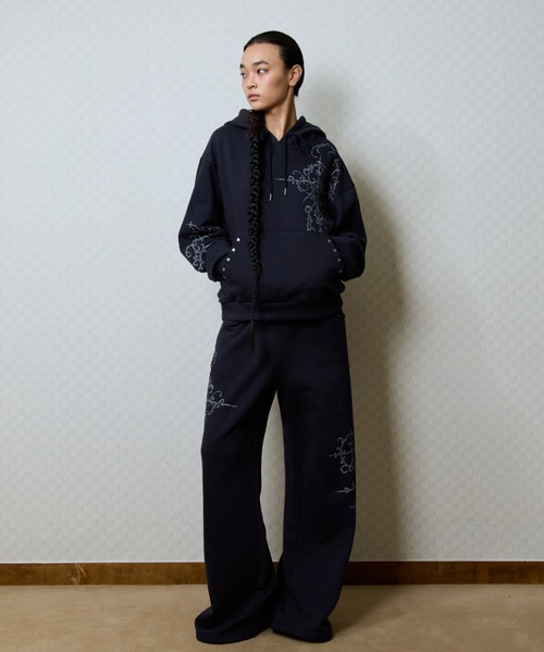 LUVISTRUE ワイドパンツ スウェットパンツ ジャージ GT PRINTED