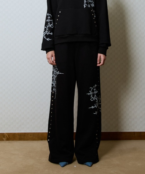 LUVISTRUE ワイドパンツ スウェットパンツ ジャージ GT PRINTED