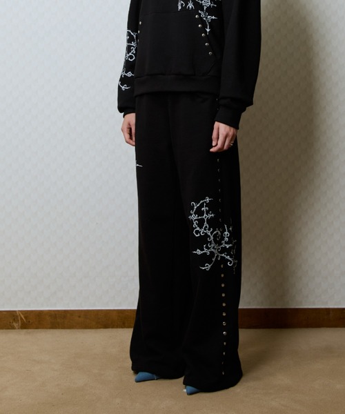 LUVISTRUE ワイドパンツ スウェットパンツ ジャージ GT PRINTED