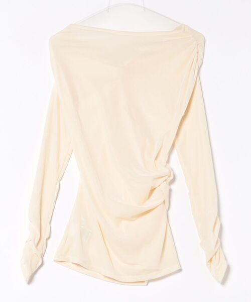 KINO THE KEI tシャツ シアー ベロア ツイスト 3WAY トップス