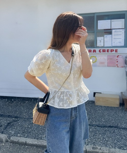 「classicalelf」 半袖ブラウス LARGE ブラック レディース_画像3