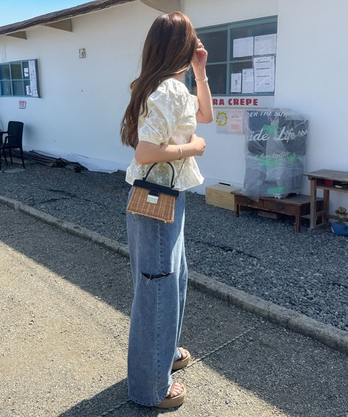 「classicalelf」 半袖ブラウス LARGE ブラック レディース_画像4