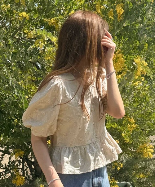 「classicalelf」 半袖ブラウス LARGE ブラック レディース_画像7