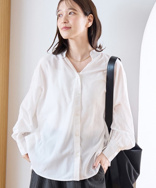 coen（コーエン） ブラウス シャツ 「洗濯機洗い可・防しわ