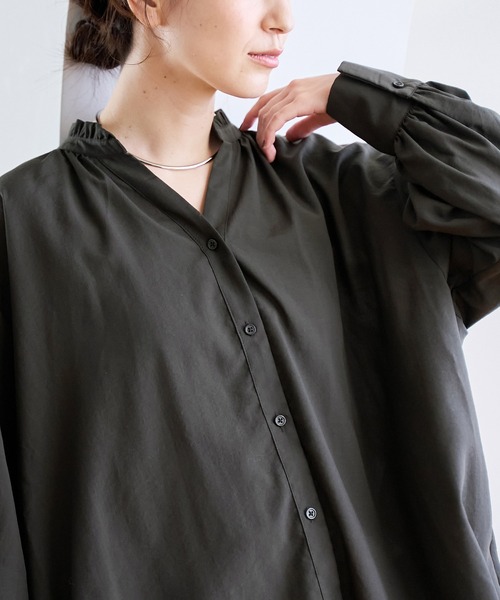 coen（コーエン） ブラウス シャツ 「洗濯機洗い可・防しわ