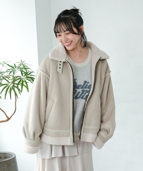 GLOBAL WORK（グローバルワーク） ムートンコート ボアコート フェイク