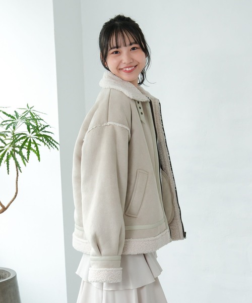 GLOBAL WORK（グローバルワーク） ムートンコート ボアコート フェイク