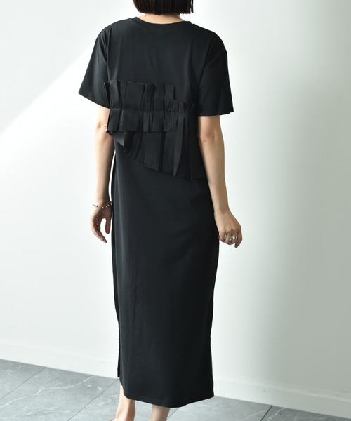 「INTERPLANET」 半袖ワンピース FREE グレー レディース_画像6