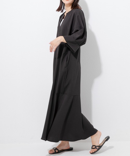 「LAVEANGE」 半袖ワンピース M ブラック レディース_画像6