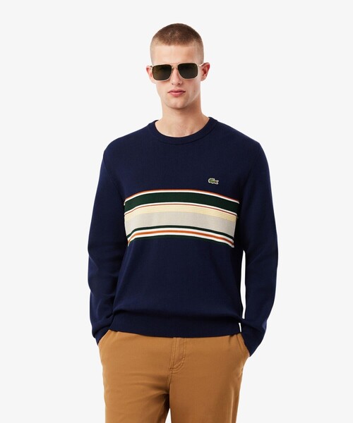 LACOSTE（ラコステ） セーター ニット フレンチメイドパネルボーダー