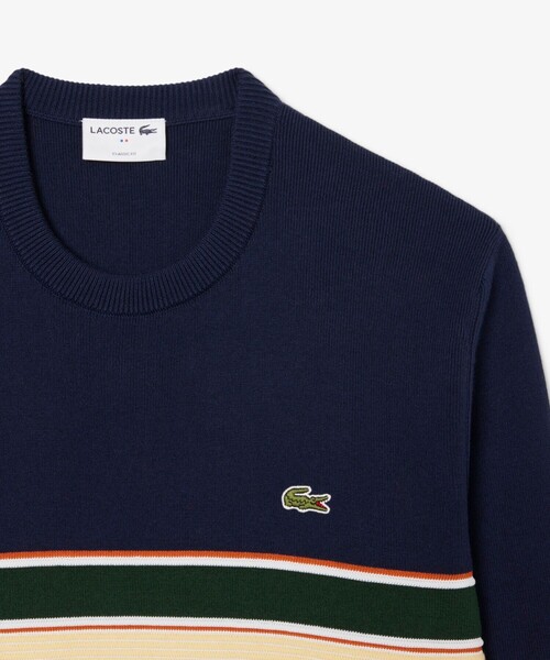 LACOSTE（ラコステ） セーター ニット フレンチメイドパネルボーダー