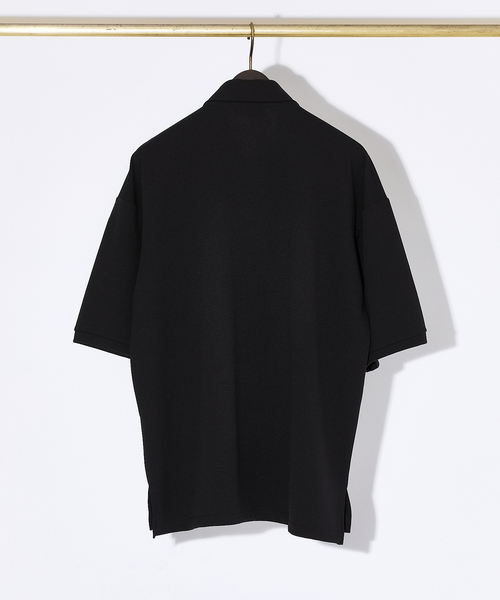 「AH ABAHOUSE」 7分袖ポロシャツ 46 チャコールグレー メンズ_画像4