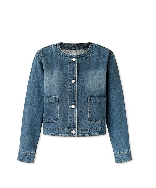 COCOMOMO デニムジャケット gジャン ノーカラーデニムジャケット