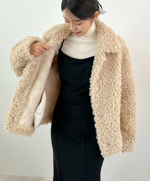 notch. プードルファージャケット/ベージュ notch.｜プードルファージャケット | Rakuten Fashion(楽天