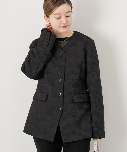 IENA（イエナ） ノーカラージャケット FREE ブラック レディース