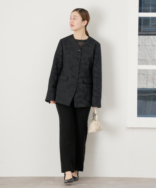 IENA（イエナ） ノーカラージャケット FREE ブラック レディース